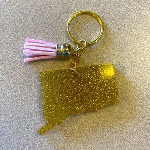 Handmade U.S. State Keychain - Connecticut
